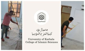 Read more about the article شعبة التسجيل في كلية العلوم الاسلامية تنفذ حملة لصبغ الجدران