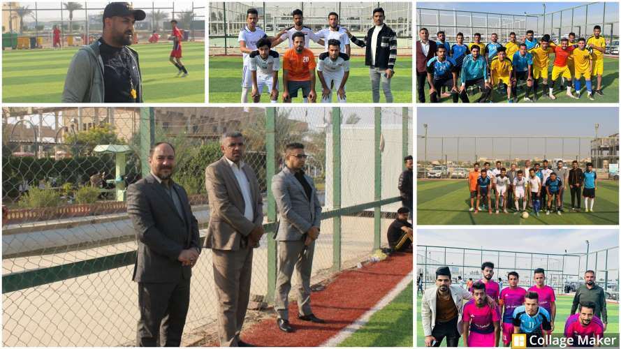 كلية العلوم الاسلامية تجري مباريات نصف النهائي لخماسي كرة القدم.