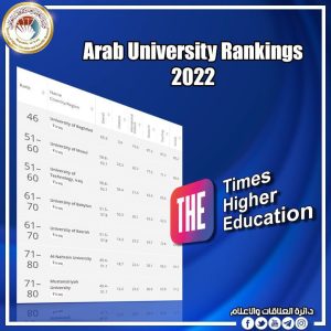 Read more about the article إحدى وعشرون جامعة عراقية في تصنيف التايمز للجامعات العربية