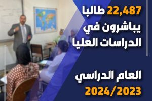 التعليم تعلن مباشرة 22487 طالبا في الدراسات العليا