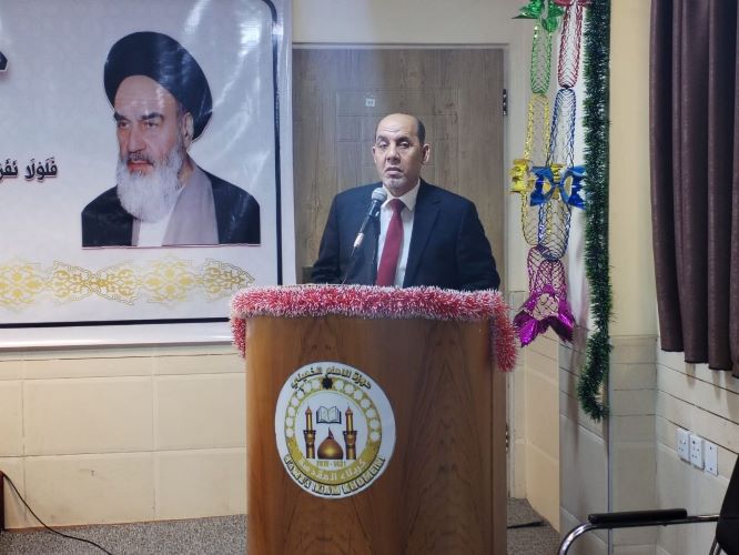 عميد كلية العلوم الاسلامية ممثلاً لرئيس الجامعة في احتفالية الذكرى السنوية لانتصار الثورة الإسلامية