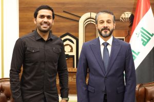 Read more about the article وزير التعليم العالي والبحث العلمي الدكتور نعيم العبودي يستقبل المدير الفني الجديد لنادي الطلبة ويعرب عن دعمه للفريق في منافسات الموسم الكروي