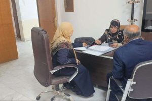 استمرار أعمال لجنة الاعتمادية في قسم اللغة العربية لمتابعة المحور الثالث الخاص بالمناهج