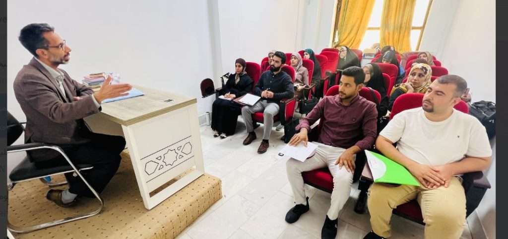قسم اللغة العربية في كلية العلوم الإسلامية يستأنف نشاط الحلقات النقاشية لطلبة الدراسات العليا