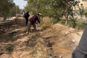 الوحدة الزراعية في كلية العلوم الإسلامية  تنظم حملة لزراعة الشتلات في المساحات الفارغة